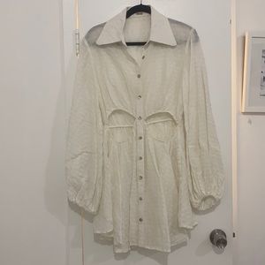 Cult Gaia off white cutout dress